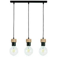 Lampy sufitowe - Britop Loftowa LAMPA wisząca CLARTE 3271304 metalowa OPRAWA zwis na listwie drewno czarny - miniaturka - grafika 1