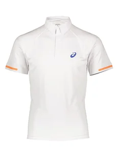 Asics Funkcyjna koszulka polo w kolorze białym - Koszulki sportowe męskie - miniaturka - grafika 1