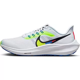 Buty dla chłopców - Nike Air Zoom Pegasus 39 sneakersy chłopięce, biało-czarny Volt Racer niebieski, 38 EU - grafika 1