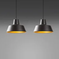 Lampy sufitowe - Opviq Lampa wisząca Saglam 3738, czarny/złoty, metal, 2-punktowa - miniaturka - grafika 1