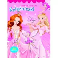Kolorowanki, wyklejanki - Olesiejuk Sp. z o.o. Baw się i naklejaj. Księżniczki - praca zbiorowa - miniaturka - grafika 1