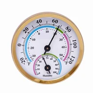 Stacje pogodowe - 2 w 1 Mini termometr wewnętrzny i higrometr, monitor temperatury i wilgotności do domu i biura (złoty) - miniaturka - grafika 1