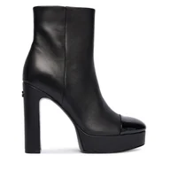 Botki damskie - Botki Guess FLFRNT LEA10 Czarny - miniaturka - grafika 1