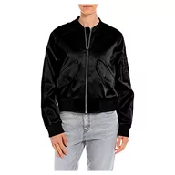 Kurtki damskie - Replay Kurtka damska W7758, 098 czarna, XS, 098 BLACK, XS - miniaturka - grafika 1