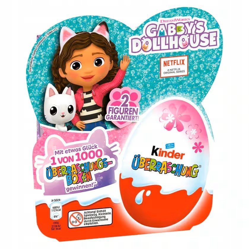 Kinder Niespodzianka – Gabby’s Dollhouse Koci Domek Gabi 4×20 g z Niemiec