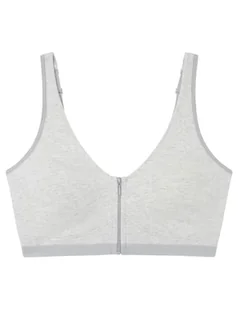 Women'secret Fantastic Biustonosz Halter Postoperacyjny Bawełna Szary Damski, Średni szary, 85B - Koszulki i topy damskie - miniaturka - grafika 1