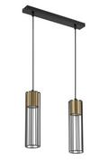 Lampy sufitowe - Fobia lampa wisząca 2-punktowa czarna/złota 33452 - miniaturka - grafika 1