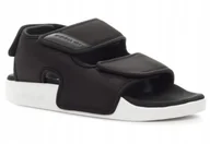 Sandały męskie - Sandały sportowe czarne na grubej podeszwie szerokie Adidas 38 - miniaturka - grafika 1