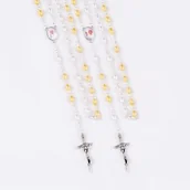 Różańce - Różaniec szklany Jan Paweł II Papież Franciszek - miniaturka - grafika 1