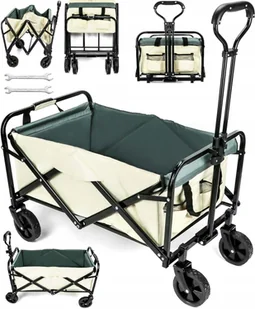 WÓZEK RĘCZNY TRANSPORTOWY PLAŻOWY REGULOWANY UCHWYT DO 80kg BOCZNA KIESZEŃ - Torby i wózki na zakupy WÓZEK RĘCZNY TRANSPORTOWY PLAŻOWY REGULOWANY UCHWYT DO 80kg BOCZNA KIESZEŃ - Torby i wózki na zakupy - miniaturka - grafika 1