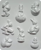 Wielkanoc - Forma do odlewów gipsu, zajączki i pisanki - miniaturka - grafika 1