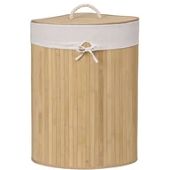Kosze na bieliznę - Kosz narożny na pranie bambusowy 60L naturalny - miniaturka - grafika 1