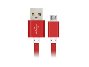 Kabel Leather Micro Usb Czerwony - Kable USB - miniaturka - grafika 1