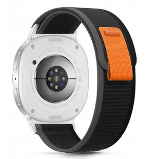 Pasek Tech-Protect Nylon Stripe do Samsung Galaxy Watch 8 / Classic 40/44/46mm Black/orange - Akcesoria do smartwatchy - miniaturka - grafika 1