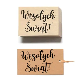 Stempel Gumowy na bloczku Wesołych Świąt - Szkolne artykuły papiernicze - miniaturka - grafika 1