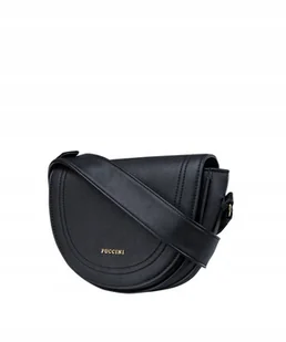 Torebka Damska Listonoszka Crossbody Półksiężyc PUCCINI Czarna BML019 1 - Torebki damskie - miniaturka - grafika 1