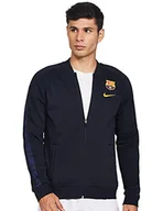 Kurtki męskie - Nike Męska kurtka sportowa FCB M NK GFA FLC TRK JKT, ciemny obsydian/(Amarillo) (bez sponsora), M - miniaturka - grafika 1