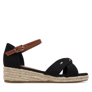 Espadryle Tommy Hilfiger T3A7-33801-0048 M Czarny - Buty dla dziewczynek - miniaturka - grafika 1