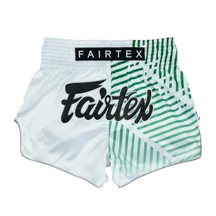 Spodenki Muay Thai Fairtex Racer BS1923 Białe/Zielone M - Kimona, stroje i obuwie - miniaturka - grafika 1