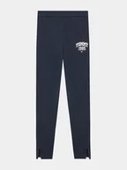 Legginsy - Tommy Hilfiger Legginsy Varsity KG0KG07310 Granatowy Slim Fit - miniaturka - grafika 1