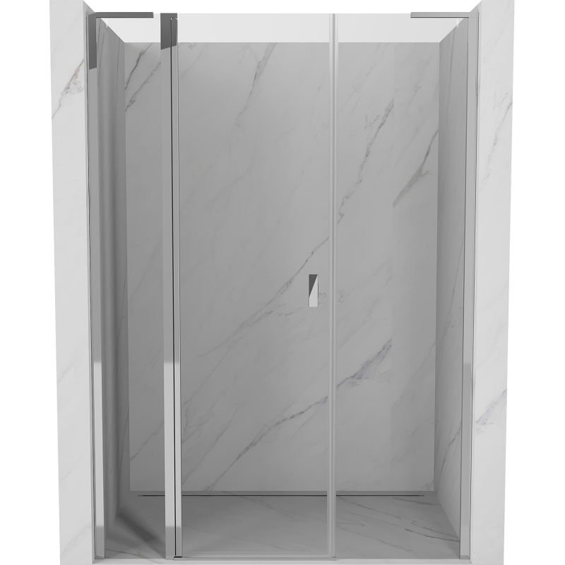 Mexen Mist L drzwi prysznicowe uchylne 150 cm, transparent, chrom - 8A4L-150-001-01-00