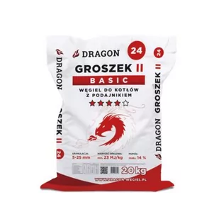 Węgiel GROSZEK II BASIC 20 kg Dragon - Materiały opałowe - miniaturka - grafika 1