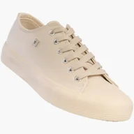 Trampki damskie - Trampki Damskie BIG STAR Ekoskóra Sportowe Buty Beżowe TT274019 Beżowy 38 - miniaturka - grafika 1