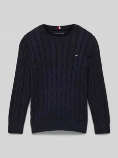 Sweter z dzianiny z prążkowanymi wykończeniami - Swetry dla chłopców - miniaturka - grafika 1