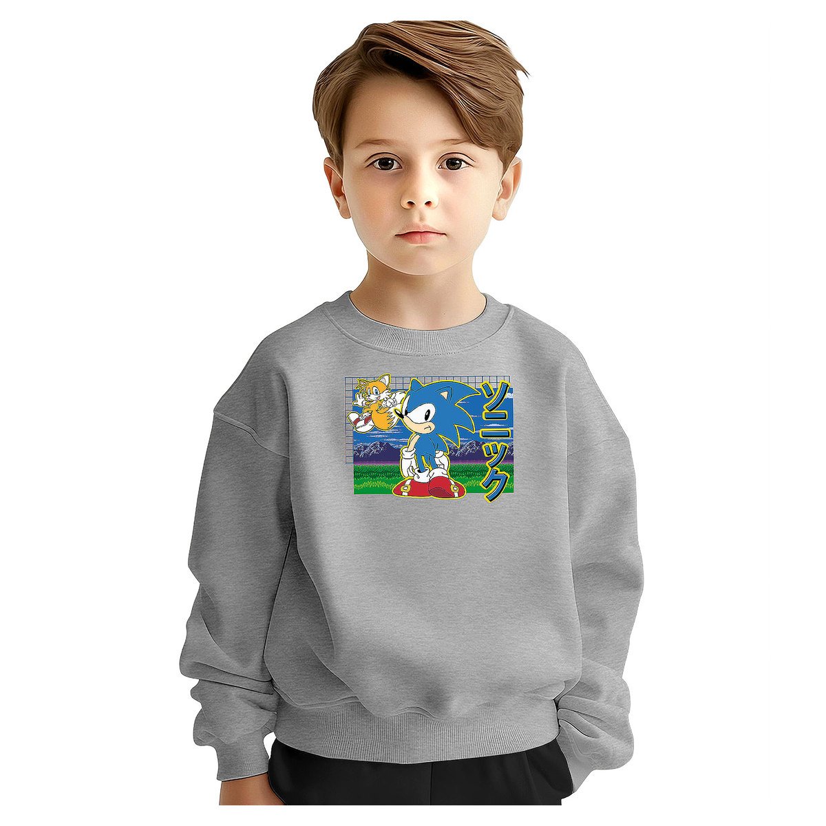 BLUZA DZIECIĘCA MŁODZIEŻOWA SONIC 146-152 WZORY PREZENT