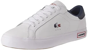 Lacoste Męskie sneakersy Powercourt, Wht Nvy Red, 46 EU - Sneakersy męskie - miniaturka - grafika 1