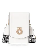 Torebki damskie - Listonoszka na telefon Nobo z ozdobną taśmą - miniaturka - grafika 1