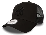 Czapki męskie - Czapka męska NEW ERA Trucker NYY z daszkiem czarna - miniaturka - grafika 1