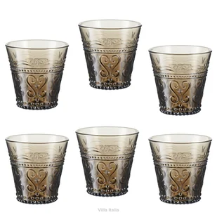 Komplet szklanek szarych 250 ml 6 sztuk FIORINO - Szklanki - miniaturka - grafika 1