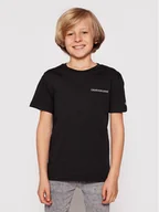 Koszulki dla chłopców - Calvin Klein Jeans T-Shirt Chest Logo IB0IB00456 Czarny Regular Fit - miniaturka - grafika 1