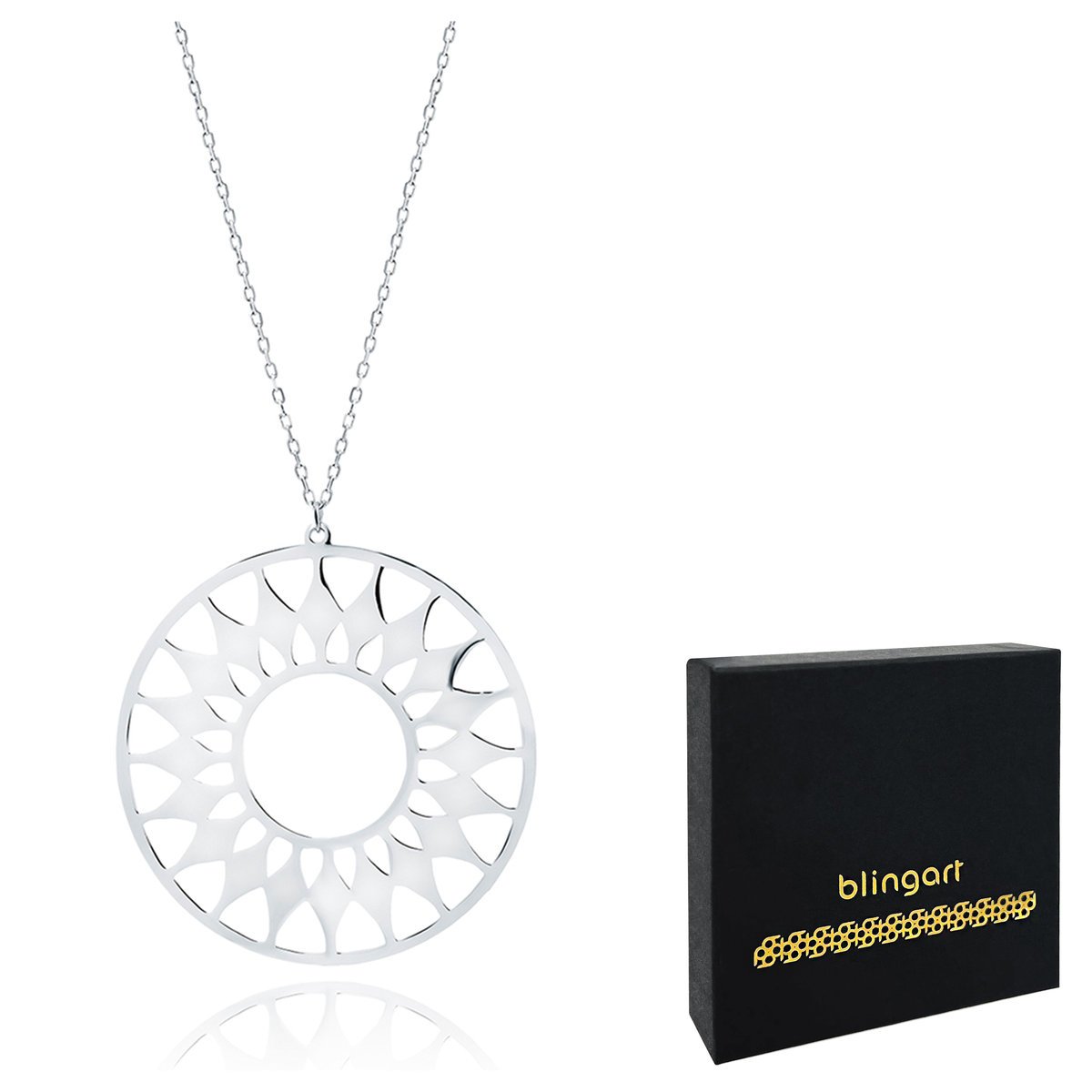 Srebrny naszyjnik damski KÓŁKO ankier kolory 925