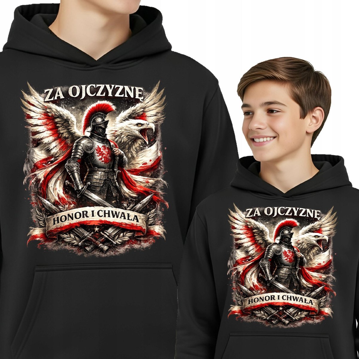 Patriotyczna Bluza Dziecięca Polska Godło Husaria Flaga Ojczyzna 104 F22