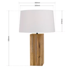 Lampa stołowa Dallas z kwadratową drewnianą stopą - Lampy stojące - miniaturka - grafika 3