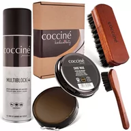 Środki do obuwia i ubrań - BOX 4W1 COCCINE MULTIBLOCK + MAZAK + SZCZOTKA 621/3 + WAX BRĄZOWY - miniaturka - grafika 1