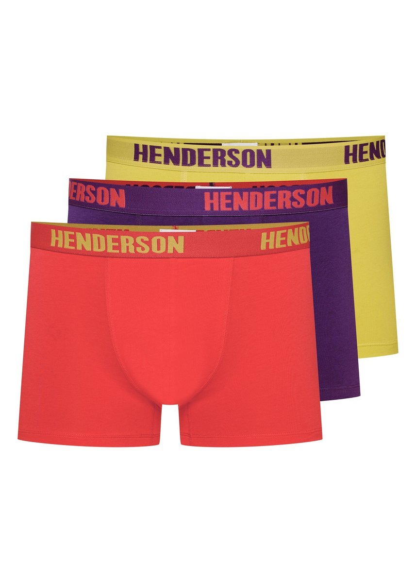 Bokserki (dłuższa nogawka) Star Henderson 3-pak fioletowy, limonkowy zielony, koralowy 2XL