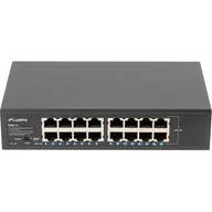 Switche - Lanberg Switch Rack 10' 19' 16 Port 1GB Gigabit - miniaturka - grafika 1