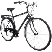 Rowery - Indiana Rower trekkingowy X-Road 1.0 M19 2022 Czarno-błękitny - miniaturka - grafika 1