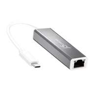 Złącza, przejściówki, adaptery - Adapter j5create USB-C to Gigabit Ethernet Adapter; kolor srebrny JCE133G-N - miniaturka - grafika 1