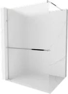 Ścianki i drzwi prysznicowe - Mexen Kioto+ ścianka prysznicowa z półką Walk-in 90 x 200 cm, szron, chrom - 800-090-121-01-30 - miniaturka - grafika 1