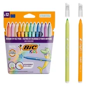 Flamastry - Flamastry Kid Couleur Pastel 12szt Bic - miniaturka - grafika 1