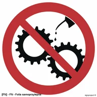 Tablice BHP - SIGNPROJECT GB030 - Zakaz smarowania urządzeń w ruchu 350x350 - miniaturka - grafika 1