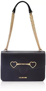 Love Moschino Damska torba na ramię Borsa Pu Nero, czarna, 25 x 32 x 12 - Torebki damskie - miniaturka - grafika 1