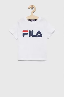 Koszulki i topy damskie - Fila t-shirt bawełniany dziecięcy kolor biały z nadrukiem - grafika 1