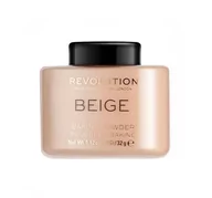 Pudry do twarzy - Makeup Revolution BEIGE BAKING POWDER - Sypki puder do twarzy MAKBSDTW - miniaturka - grafika 1