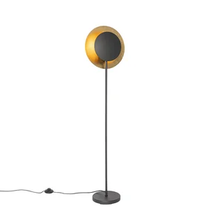 QAZQA Lampa podłogowa Art Deco czarno-złota - Emilienne - Lampy stojące - miniaturka - grafika 1