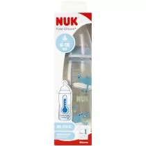Nuk Butelka z wskaźnikiem temp. 6-18 mies. First Choice  10216248 300 ml - Butelki dla niemowląt - miniaturka - grafika 1